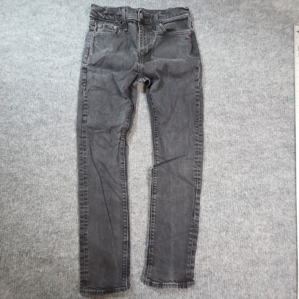 Levis 510 Jeans Mens 30x30 Gray Charcoal Wash Skinny Slim Denim Pants Casual